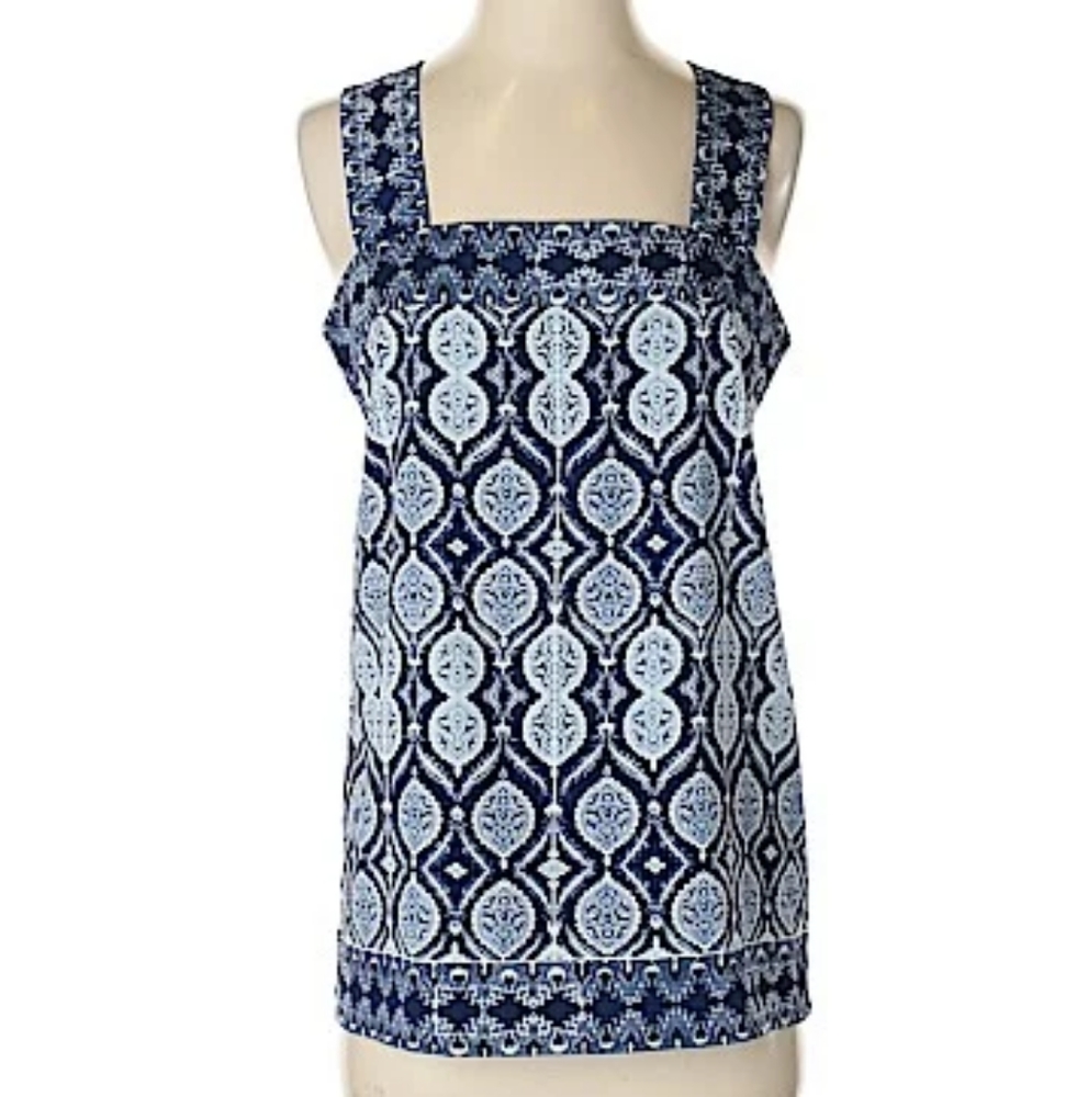 Boho Paisley Patterned Sleeveless Shirt